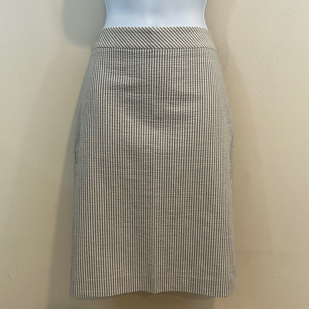 Ann Taylor Black and White Checkered Skirt
